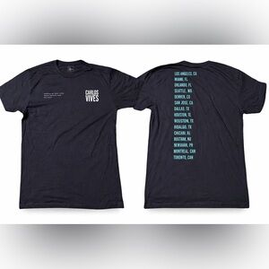 Carlos Vives North America Tour‎ 2021 2022 Black Concert T Shirt mens size Large